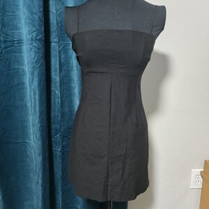 Silence & Noise Black Spagetti Strap Square Neck Slip‎ Dress Size SM Like New